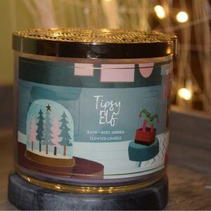 🎄♥️RARE Tipsy Elf 3-Wick Candle Bath & Body Works